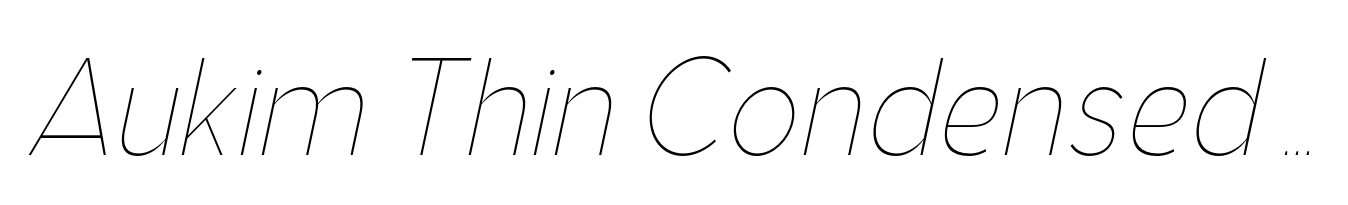 Aukim Thin Condensed Italic